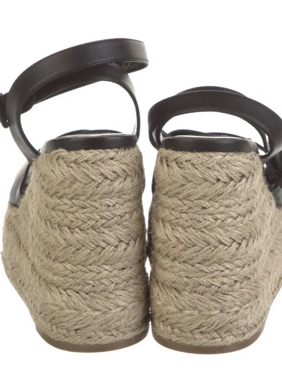 NWOT Christian Louboutin Wedge Espadrille Sandals with Ankle Strap - Picture 4 of 14